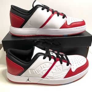 Air Jordan Nike Red and White Sneakers men 8.5